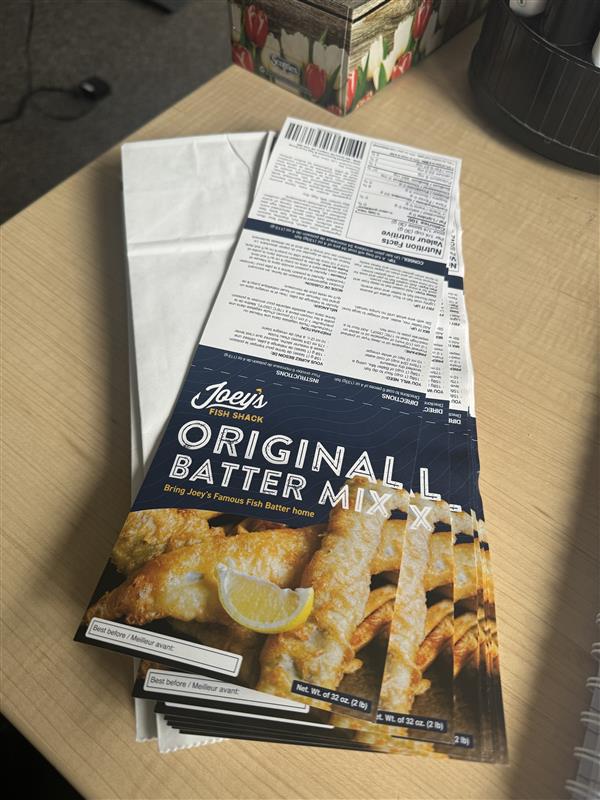 Joey's Batter Labels and Bags
